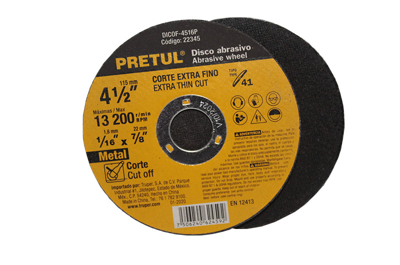 DISCO ABRASIVO PRETUL